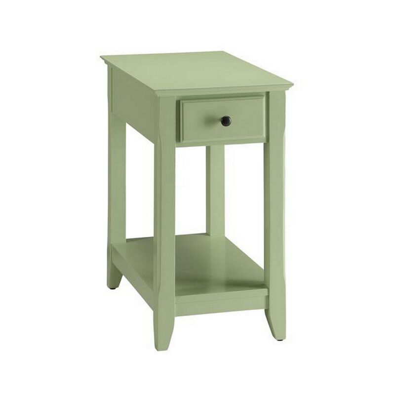 Amiable Side Table, Light Green-Benzara