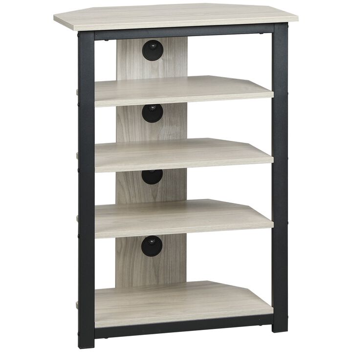 Grey TV Stand: Corner Entertainment Center for 29" TVs