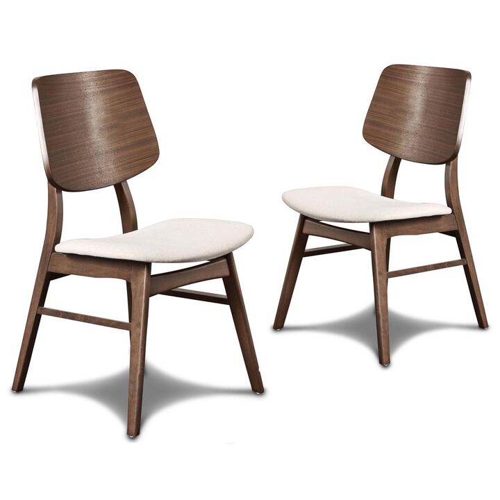 New Classic Furniture Furniture Oscar Solid Wood Dining Chair in Walnut (Set of 2)