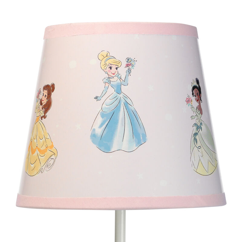 Lambs & Ivy Disney Princesses Pink Crown Nursery Lamp with Shade & Bulb