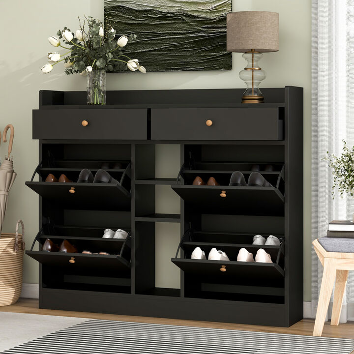 4-Drawer Shoe Cabinet for Entrance Hallway