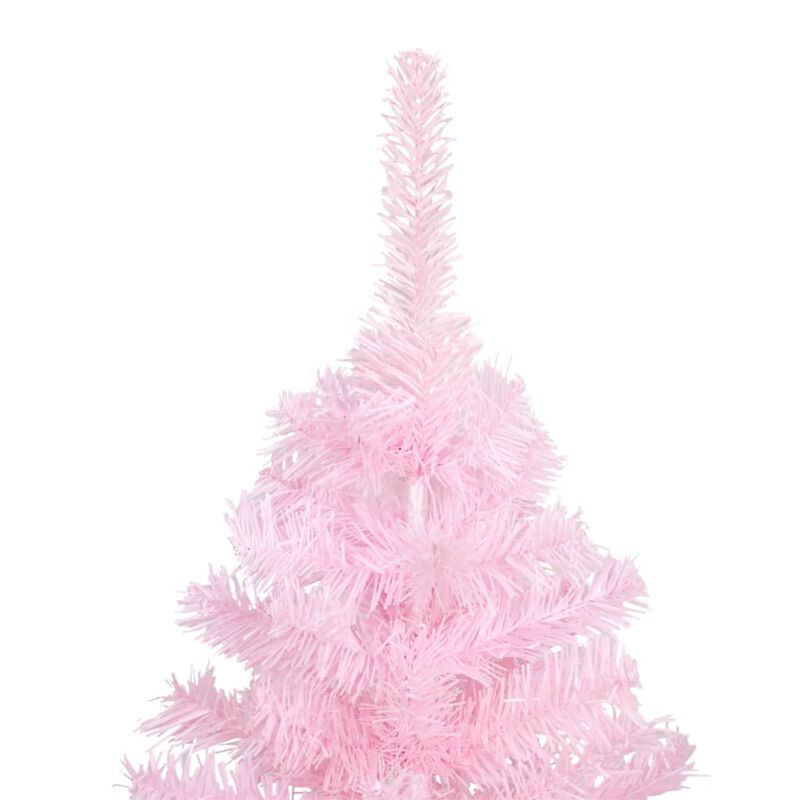 vidaXL Artificial Christmas Tree with Stand Pink 59.1" PVC