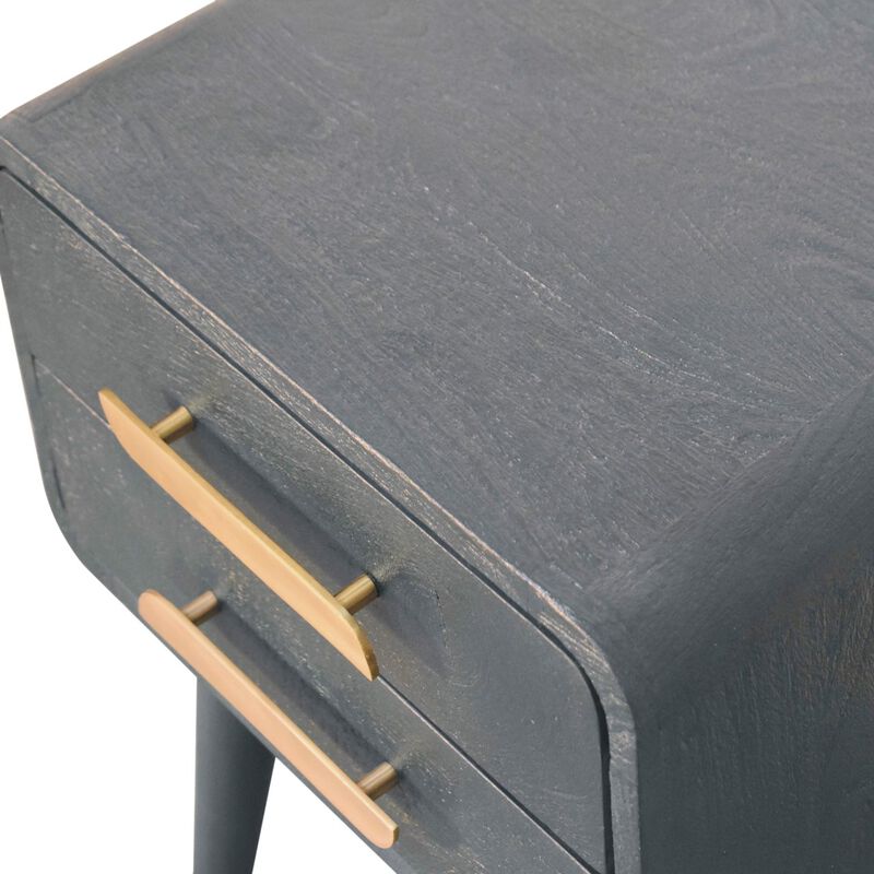Artisan Furniture Solid Wood Midnight Teal Bedside Table