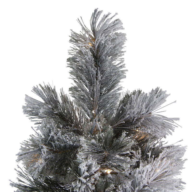 7.5' Pre-Lit Full Black Spruce Artificial Christmas Tree - Clear LED Lights
