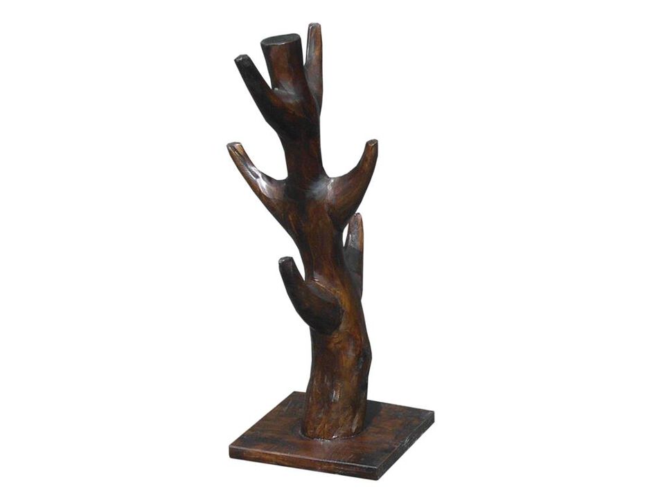 Decorative Wooden Tree Stand-Dark Brown
