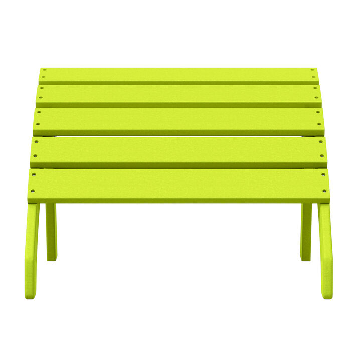 WestinTrends Outdoor Patio HDPE Adirondack Ottoman Footrest