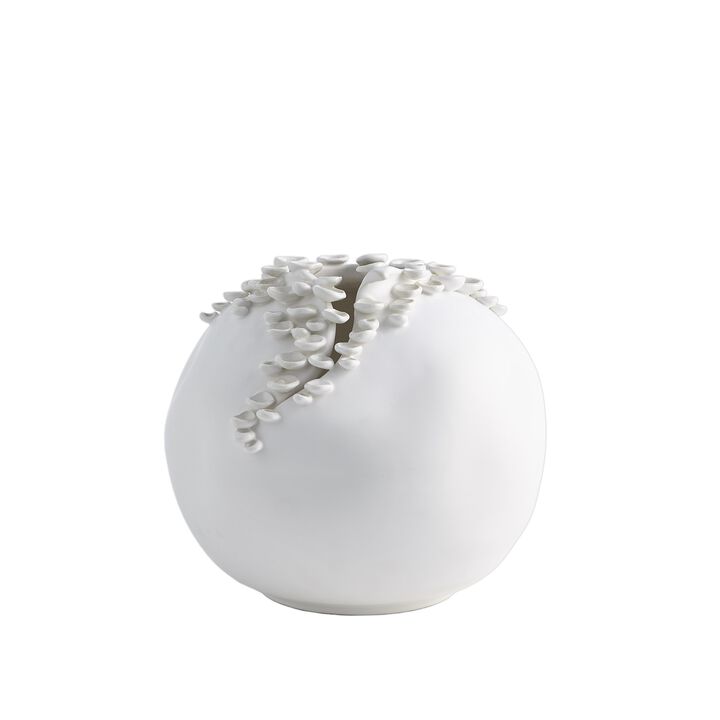 Cascading Reef Vase-Tall White