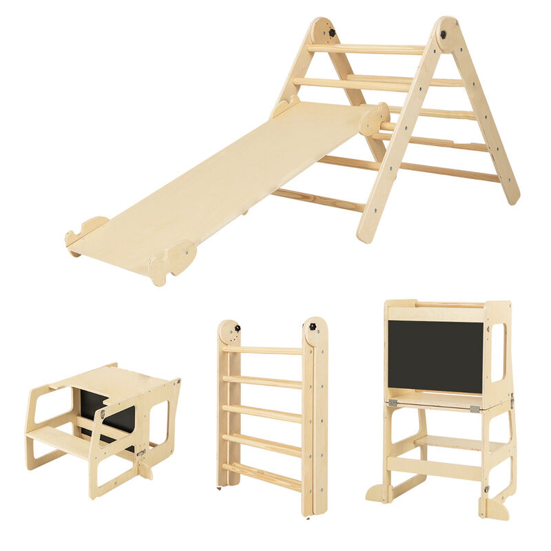 7-in-1 Toddler Climbing Toy Connected Table and Chair Set for Boys and Girls Aged 3-14 Years Old