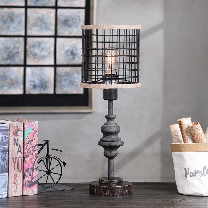 Black Metal Mini Lamp (Set of 2)