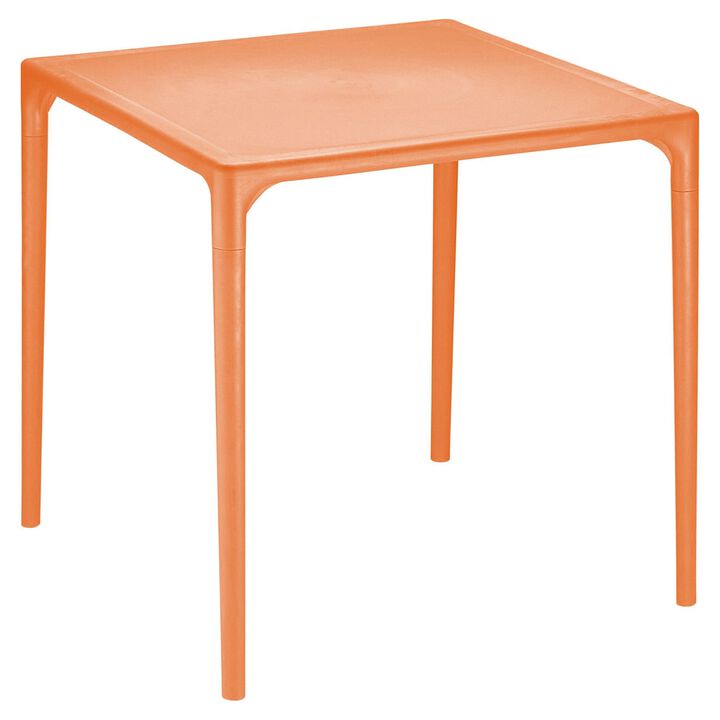 28" Gray Patio Square Stackable Dining Table