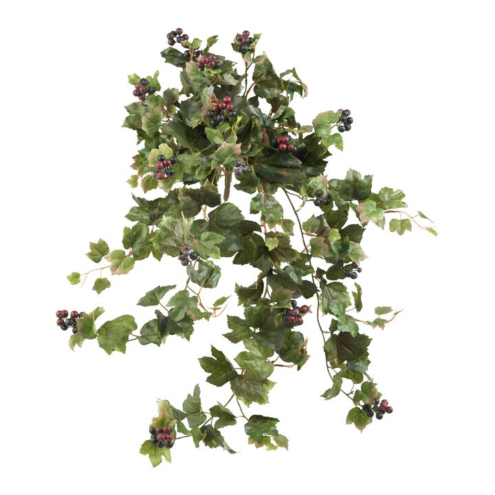 Hivvago 24" Grape Leaf Hanging Artificial Plant (Set of 2)