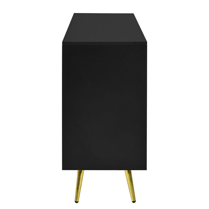 Merax Modern Sideboard with Geometric Line Design