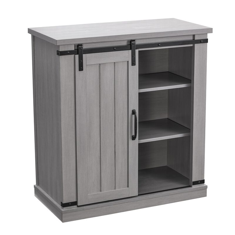 FESTIVO 32" Compact TV Stand for 40" TVs w/ Barn Door Design