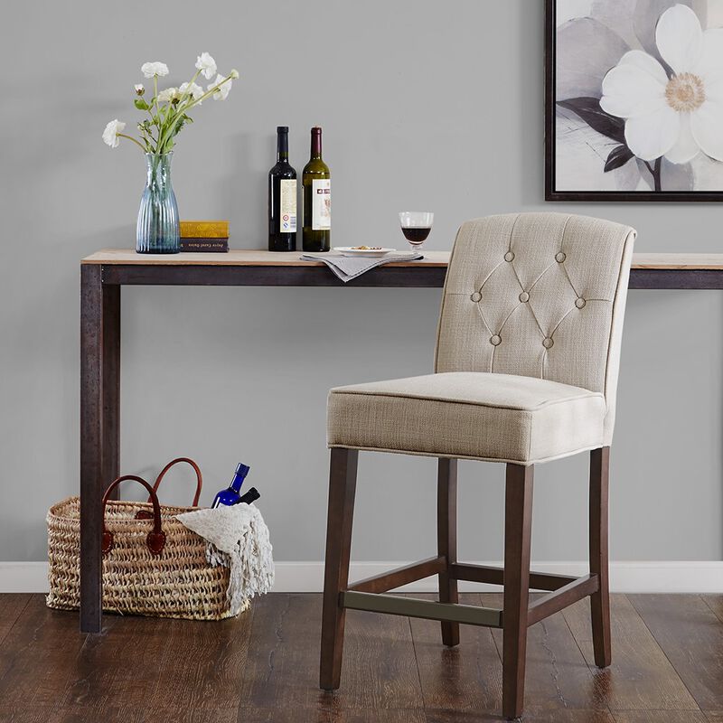 Gracie Mills Darah 26" Tufted Counter Stool