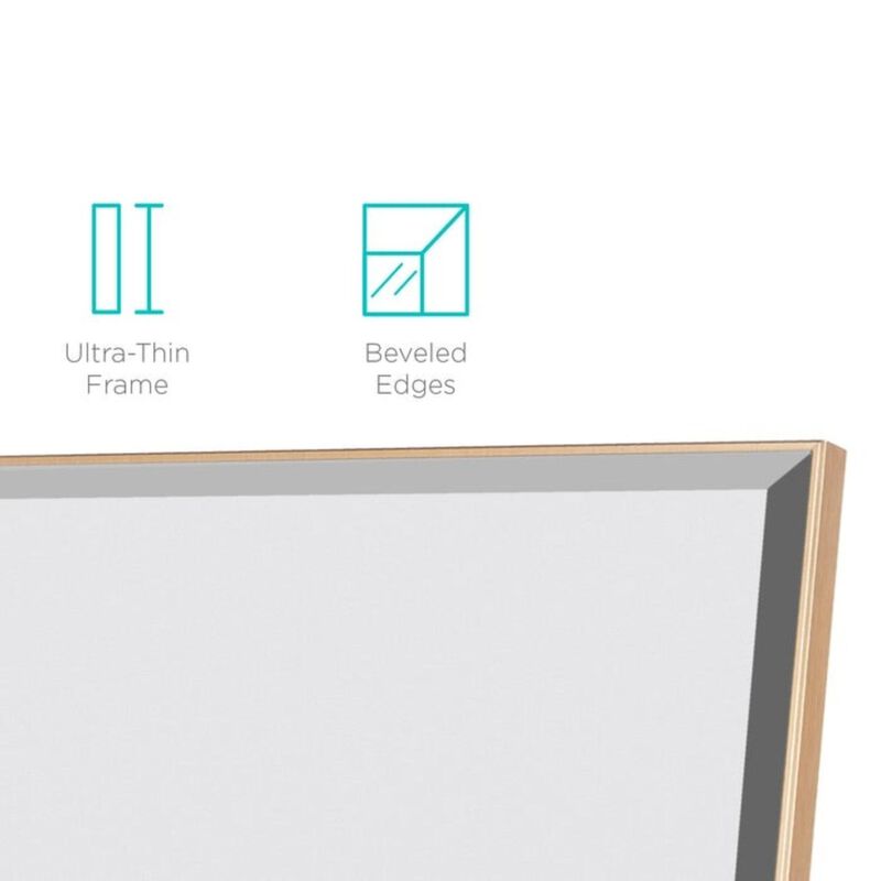 Hivvago Gold Large Full Length Leaning Wall or Hanging Mirror