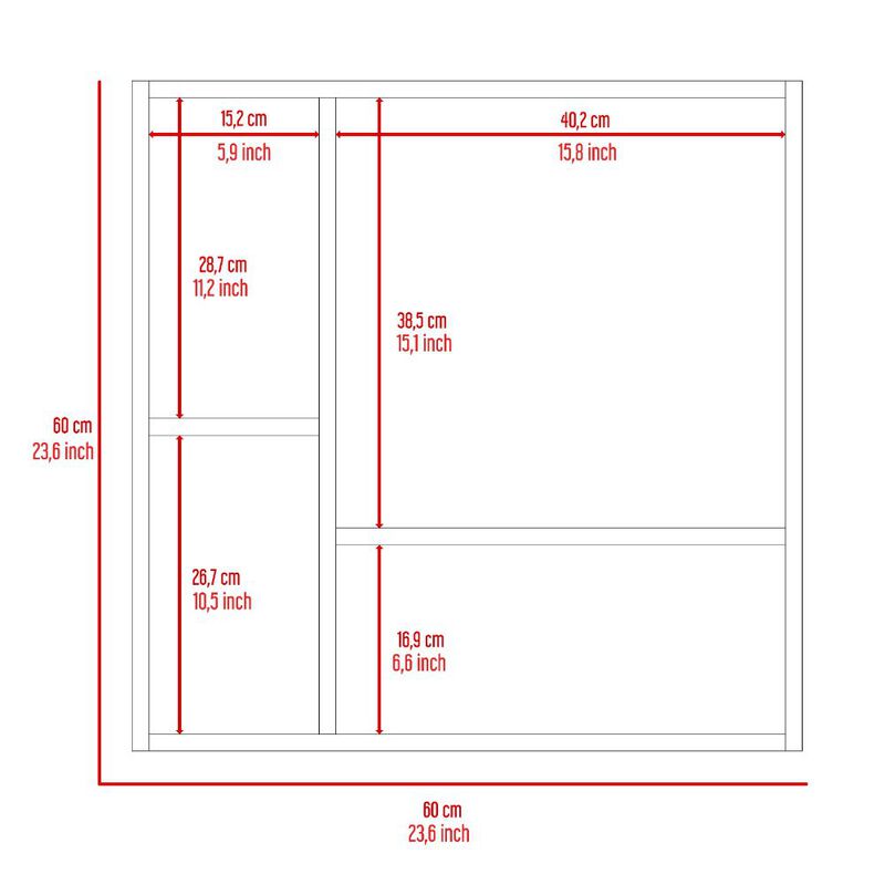 DEPOT E-SHOP Harbor Medicine Double Door Cabinet,Four Interior Shelves, Black