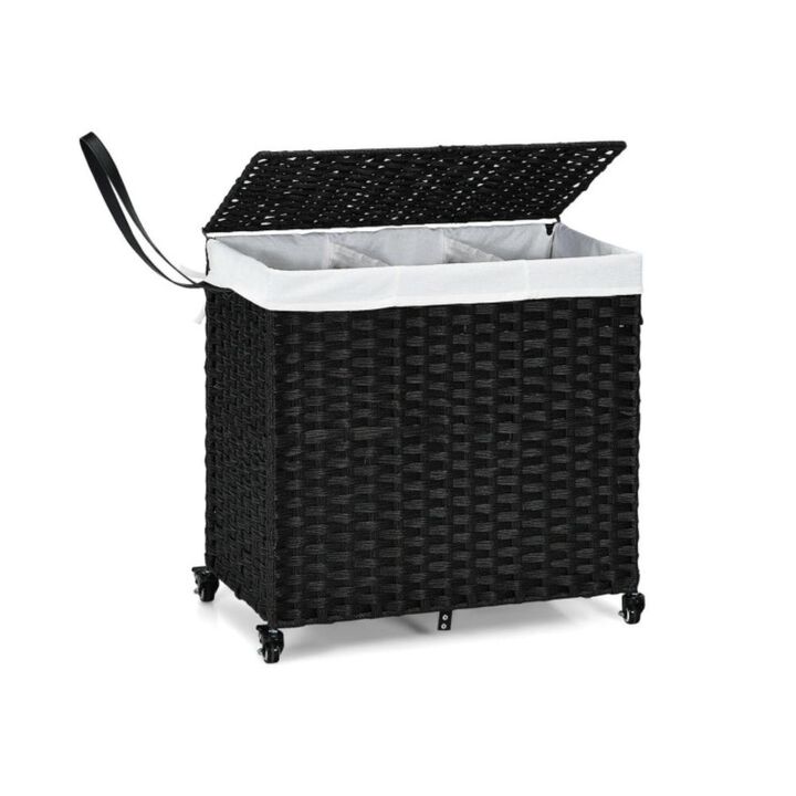 Hivvago Laundry Hamper with Wheels and Lid