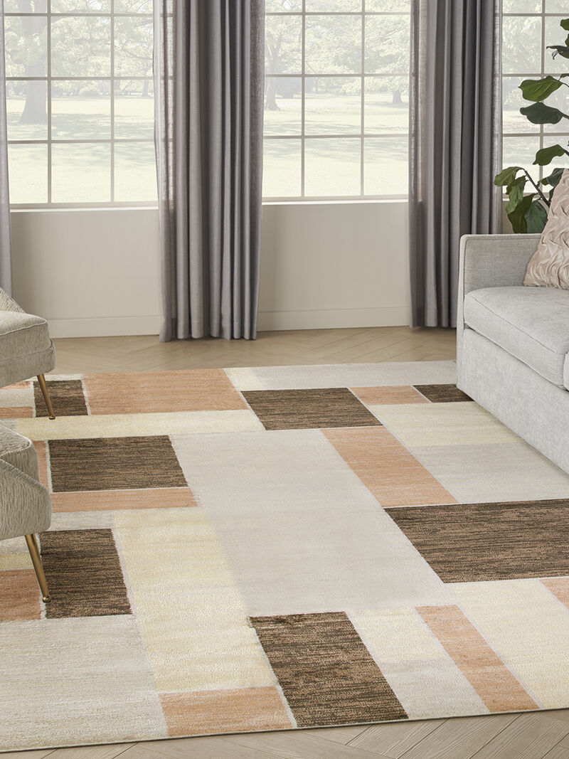 Astra Machine Washable ASW09 Beige/Multicolor 7'10" x 10' Rug