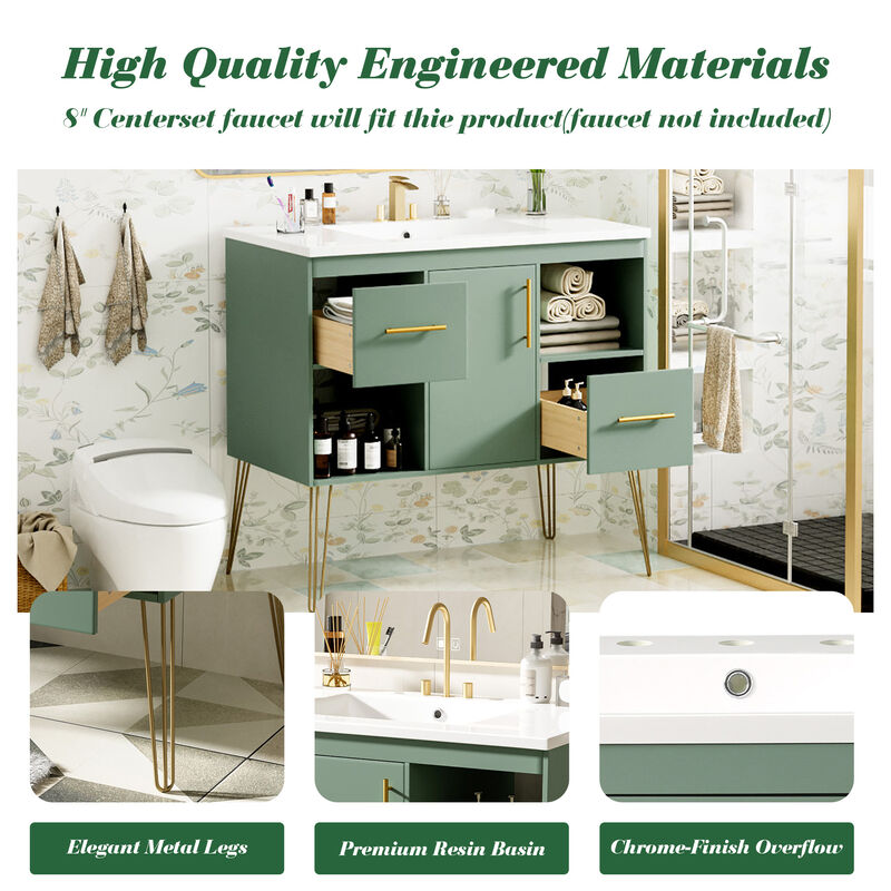 Merax 36'' Bathroom Vanity with Resin Sink