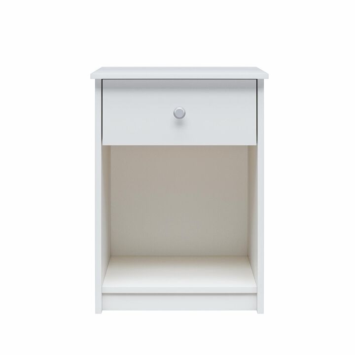 Ameriwood Home Ellwyn Nightstand with Drawer, White