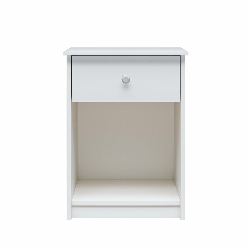 Ameriwood Home Ellwyn Nightstand with Drawer, White