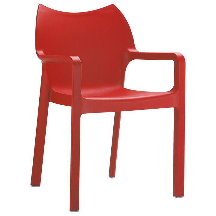 33" Black Outdoor Patio Solid Dining Arm Chair