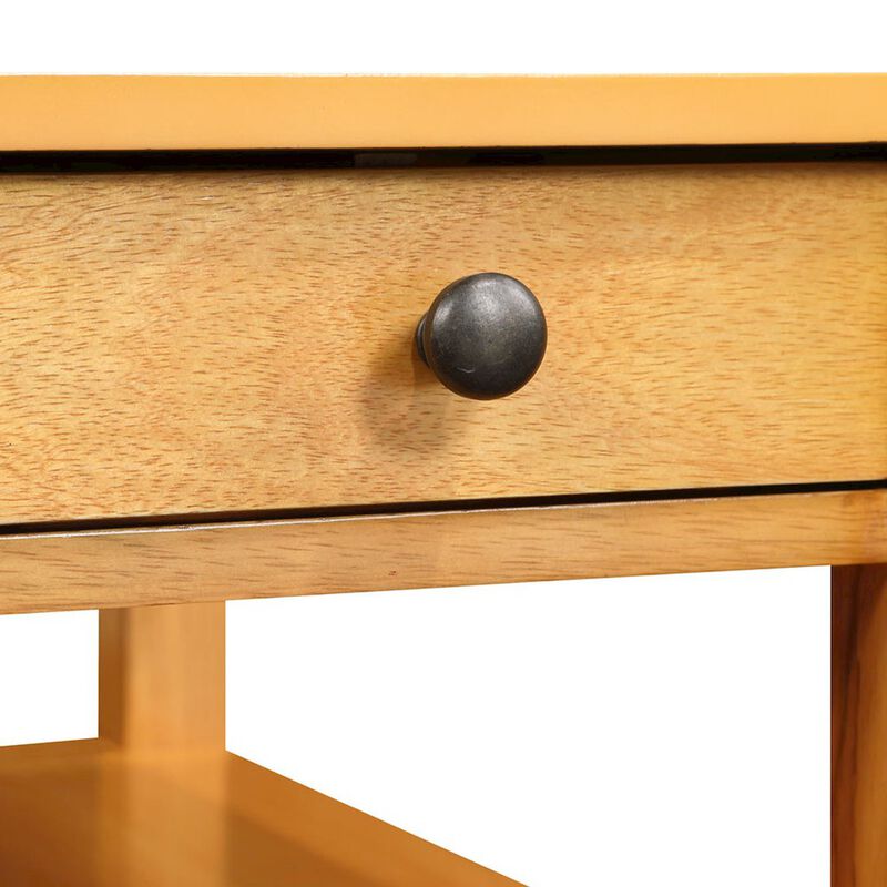 Convenience Concepts American Heritage 1 Drawer Chairside End Table with Charging Station and Shelves