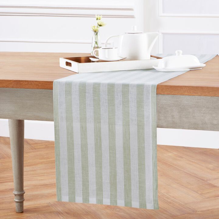 Solino Home 100% Pure Linen Table Runner | Sorrento Stripe