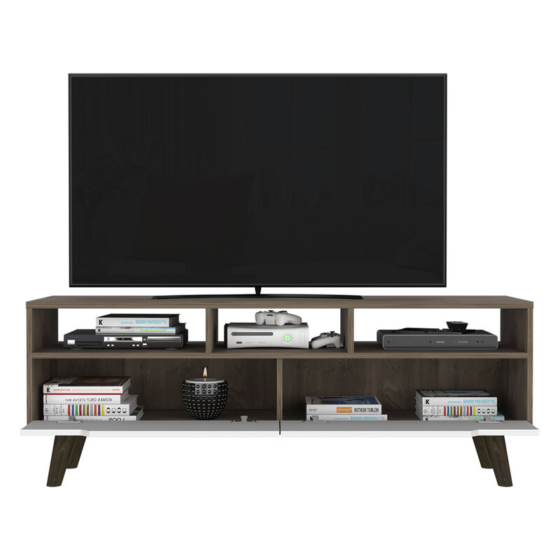 Tv Stand 2.0 For Tv´S Up 52" Bull, Living Room, Dark Brown / White