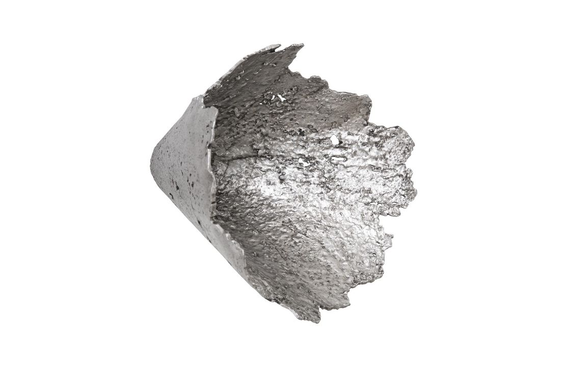 Jagged Splash Bowl Wall Art in Silver Leaf