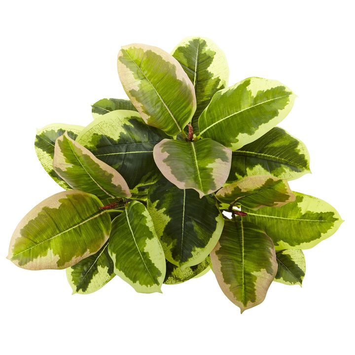 Hivvago 23" Rubber Leaf Artificial Plant (Real Touch) (Set of 3)