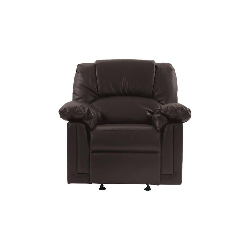 Motion Recliner Chair 1 Piece Glider Couch Living Room Furniture Brown Bonded Leather