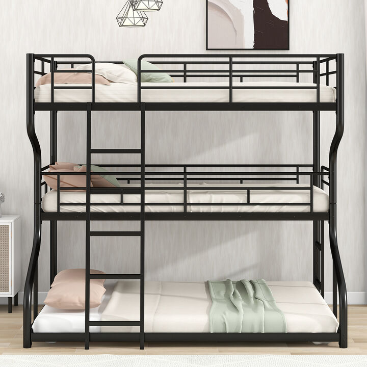 Merax Bedroom Triple Bunk Bed with Ladders