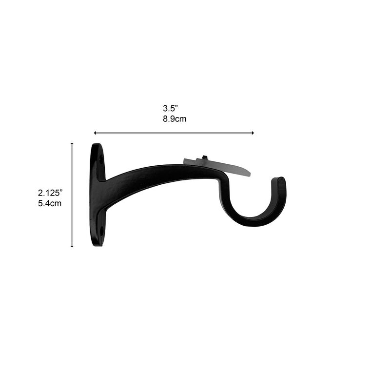 Lexington Ringlets Curtain Rod Set, Adjustable Length from 48" to 86"