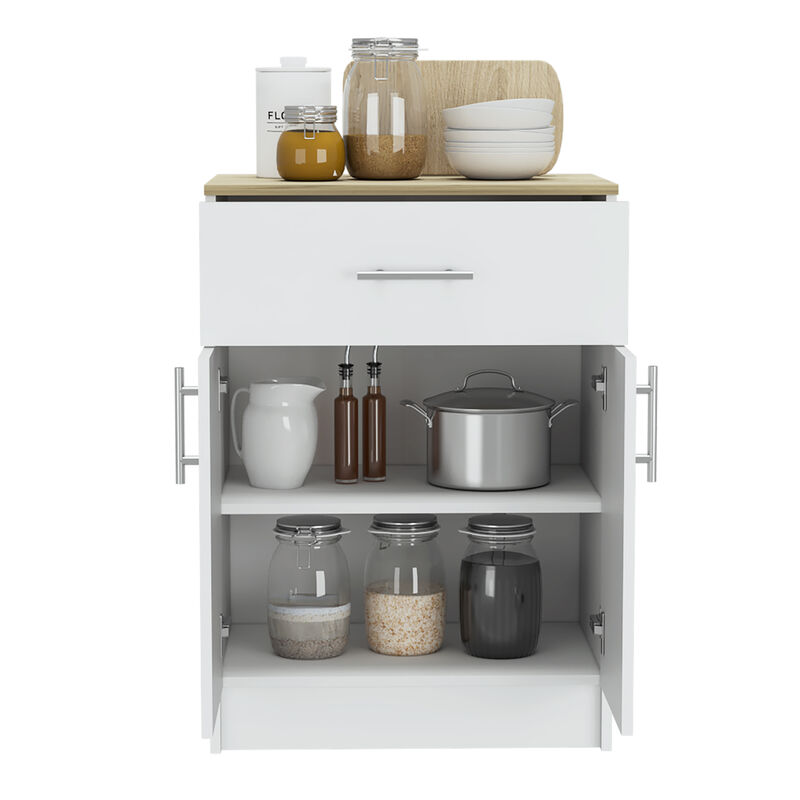 Pantry Cabinet Netal, Kitchen, White / Light Oak