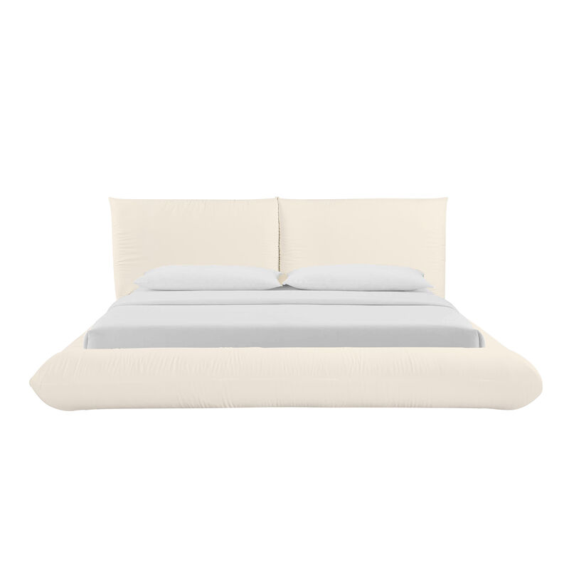 Romp Cream 100% Recycled Linen King Bed