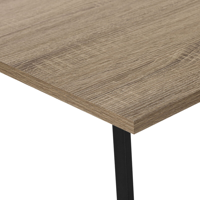 Monarch Specialties I 7592 Computer Desk, Home Office, Corner, Storage Shelves, 48"L, L Shape, Work, Laptop, Metal, Laminate, Brown, Black, Contemporary, Modern