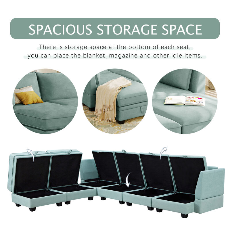 Modern Large U-Shape Modular Sectional Sofa