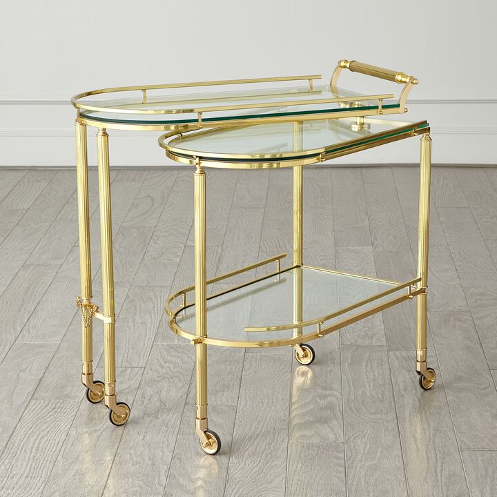 Gallery Folding Bar-Brass