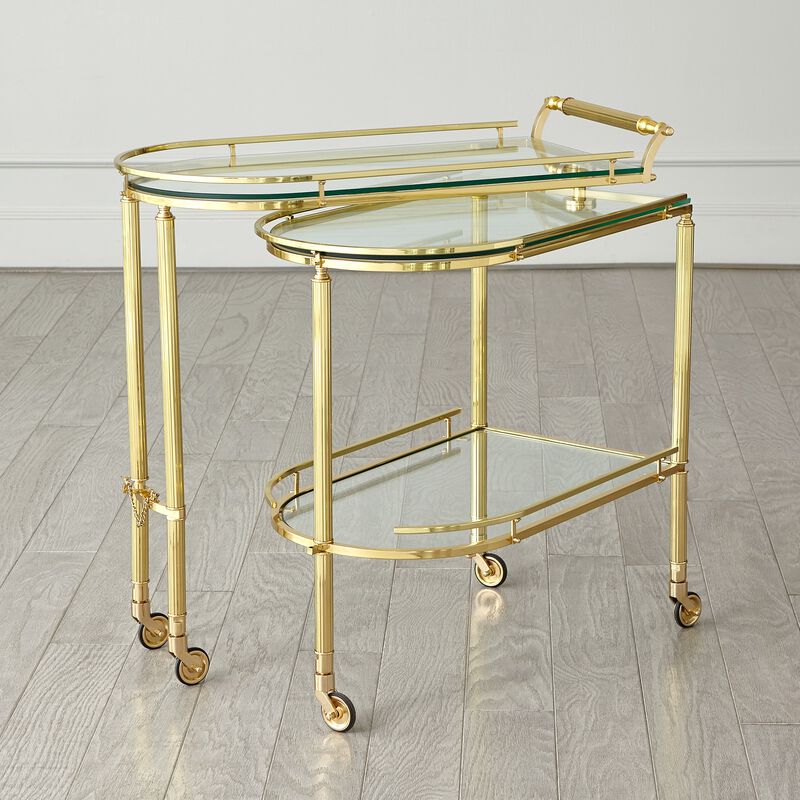 Gallery Folding Bar-Brass