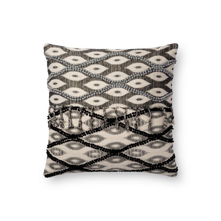 P0698 Black/White 18"x18" Pillow