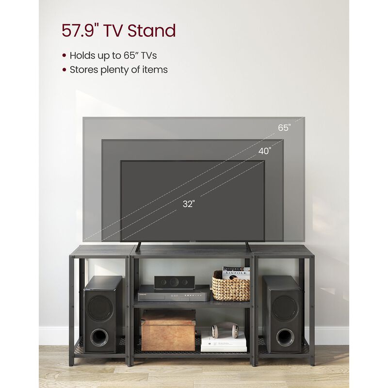 TV Stand for 65-Inch TVs – Modern Entertainment Center with Storage and Stylish Design