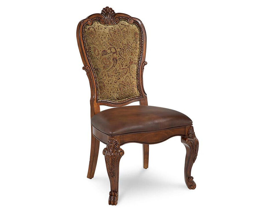 Old World Upholstered Back Side Chair