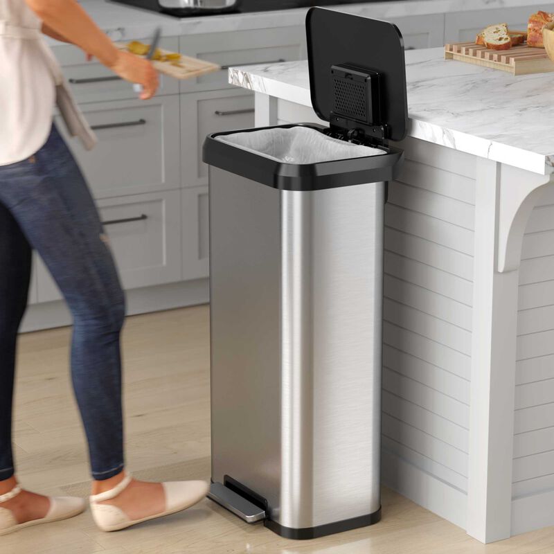 iTouchless 20 Gallon / 75 Liter SoftStep EXP Step Pedal Trash Can
