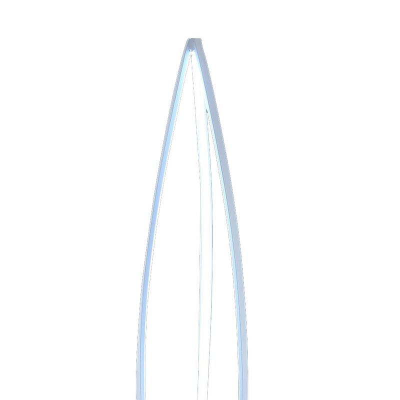 60 Inch Floor Lamp, Modern Accent Round Base, Sturdy Metal Body, White-Benzara
