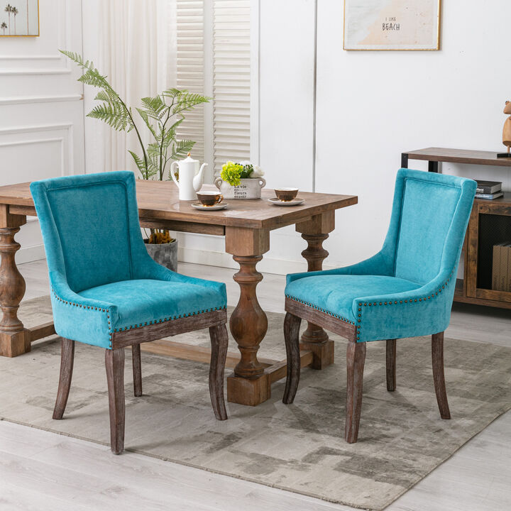 Ultra Side Dining Chair, Thickened Fabric Chairs With Neutrally Toned Solid Wood