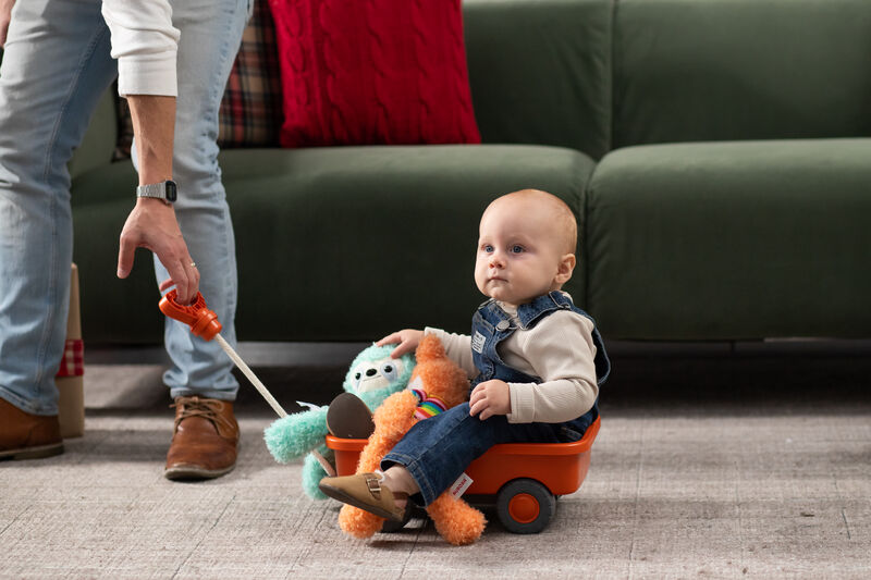Orange Toy Wagon