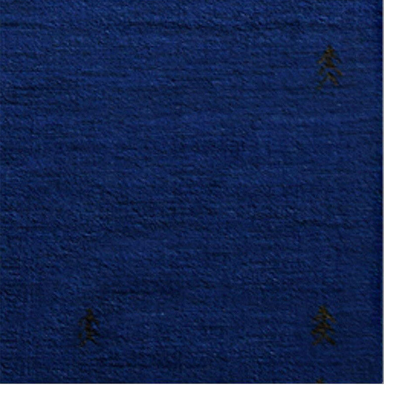 Rugsotic Carpets Hand Knotted Loom Wool 2'6''x10' Runner Area Rug Contemporary Blue L00226