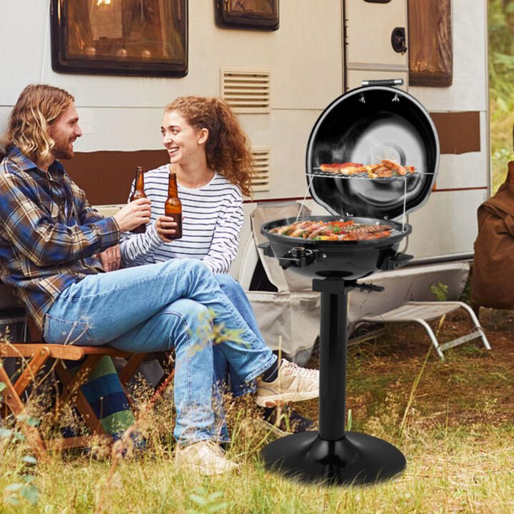 Hivvago 1600W Electric BBQ Grill with Removable Non-Stick Warming Rack