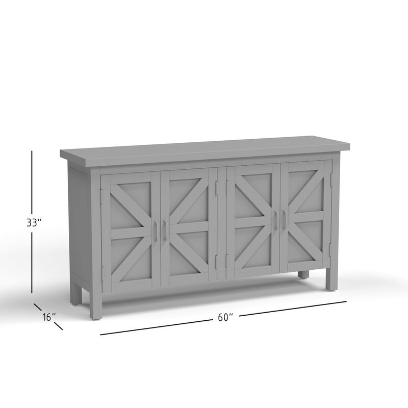 Jofran Eden Prairie Rustic Reclaimed Wood 60 Accent Cabinet